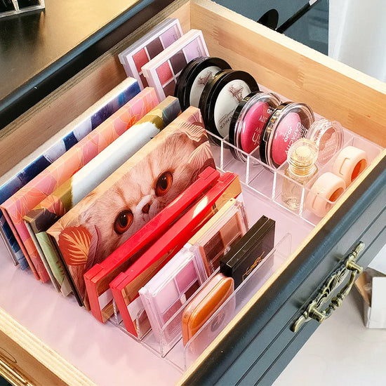 Eyeshadow Palette Organizer Eyepowder Storage Tray Cosmetics Rack Makeup Tools Compartment Holder For Women makeup organizer - Tasawoq