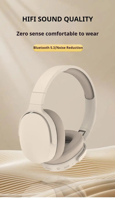 #P2961 Wireless Bluetooth 5.3 Headphones Over Ear Hifi Stereo Headset True Sports With Earphones TF/AUX Music Player with HD Mic - Tasawoq