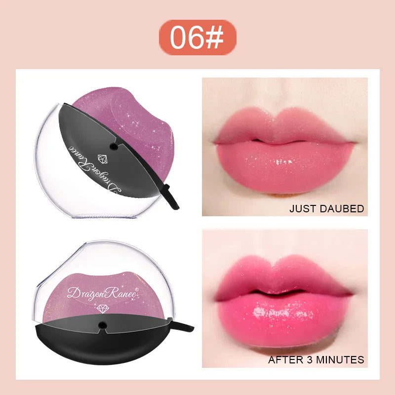 12-color lazy lip-shaped pearlescent fine glitter lipstick that is not easy to fade, warm and moisturizing, color-changing lazy - Tasawoq