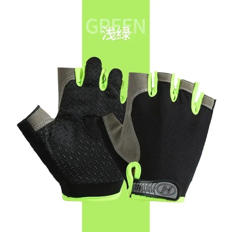 Gym Gloves Fitness Training Fingerless Men Women Bodybuilding Exercise Sports Gloves for Cycling Bicycle Anti Slip Breathable - Tasawoq