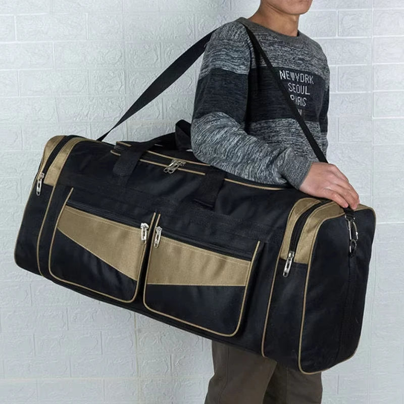 Luggage Travel Bag Gym Fitness Handbags for Women Men Outdoor Sports Shoulder Large Storage Duffel Training Long Distance Bag - Tasawoq