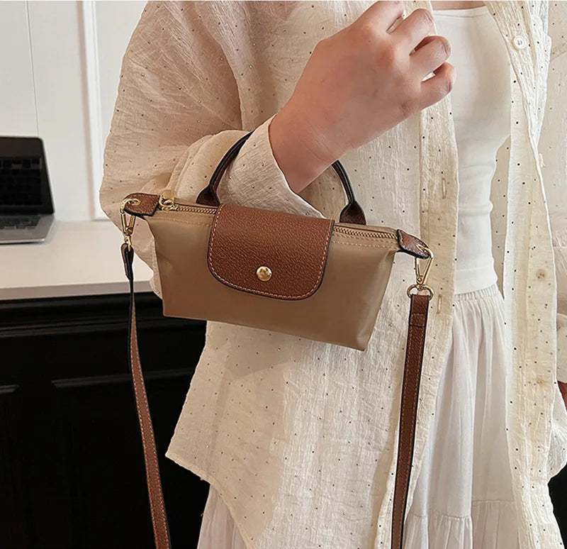 Fashion Small Shopping Shoulder Bag for Women Ladies Nylon Handbags Removable Shoulder Strap Crossbody Bag Female Student Pocket - Tasawoq