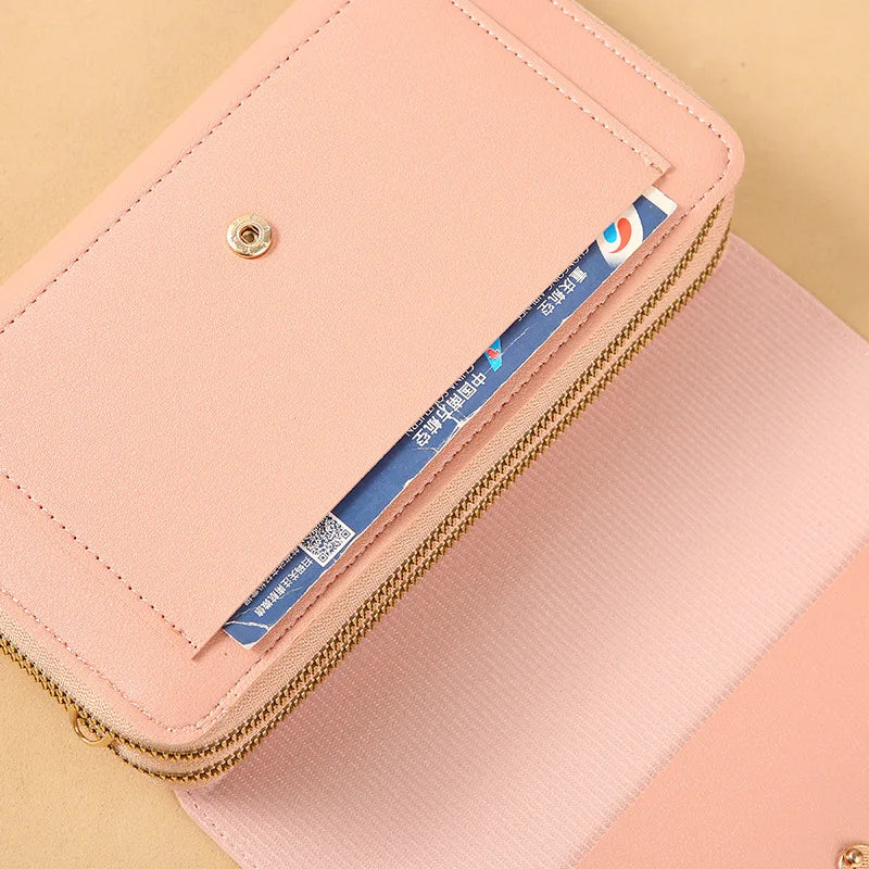 2024 New Women's Wallet Korean Multifunctional Shoulder Bag Mid-length Clutch Coin Purse - Tasawoq