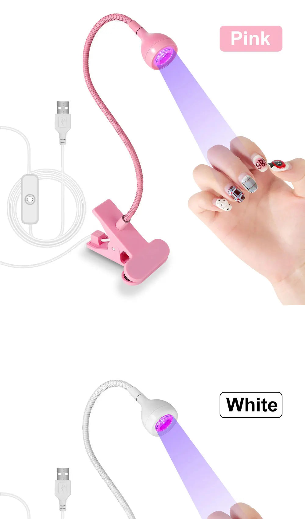 Nail Dryer LED Nail Lamp UV Lamp for Curing All Gel Nail Polish, 360 Degree Swivel to Free Your Hands, For Home Salon Tools - Tasawoq