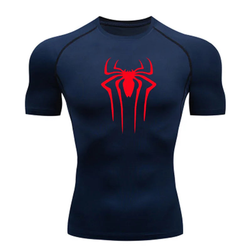 New Compression Shirt Men Fitness Gym Super Hero Sport Running T-Shirt Rashgard Tops Tee Quick Dry Short Sleeve T-Shirt For Men - Tasawoq