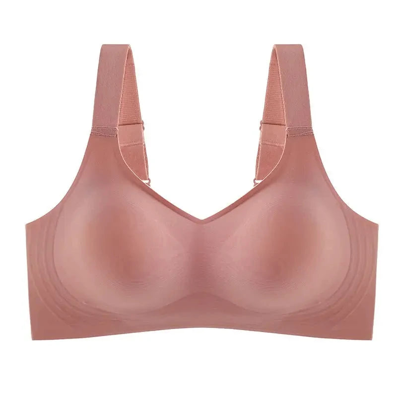 Seamless Bra Women Comfort Lingerie Sports Padded Tops Sexy Wireless Underwear Soft Support Bras Wide shoulder straps Intimates - Tasawoq