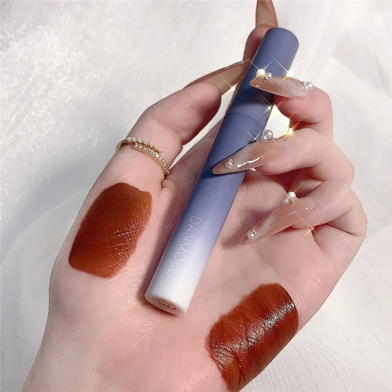 Lipstick Set 5 Colors Matte Long Lasting Waterproof Non-Stick Cup Lip Glaze Not Easy To Fade Red Lips Lip Tint Cosmetic Makeup - Tasawoq