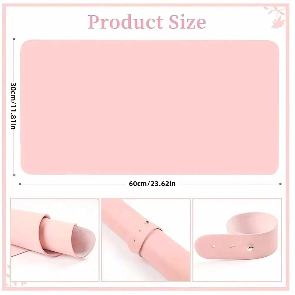 Nail Art Table Mat Foldable Hand Rest Pad For Nail Armrest Cushion Waterproof Scratch Dirt Resistant Leather Studio Desk Mat - Tasawoq