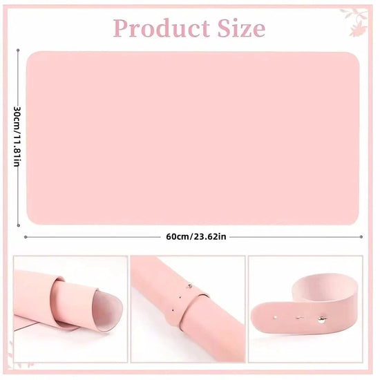 Nail Art Table Mat Foldable Hand Rest Pad For Nail Armrest Cushion Waterproof Scratch Dirt Resistant Leather Studio Desk Mat - Tasawoq