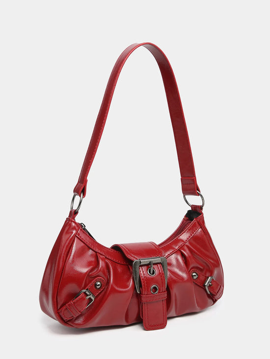 2024 spring hot selling Maillard style retro style small bag spicy girl Y2K wasteland style vintage leather shoulder armpit bag - Tasawoq