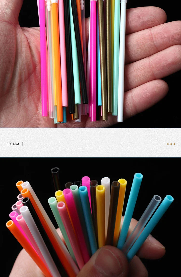 50 Pcs Disposable Lip Brush Makeup Tools Hollow Lip Wands Nylon Lip Gloss Stick Applicator Lipstick Wands Set Cosmetic Tools - Tasawoq