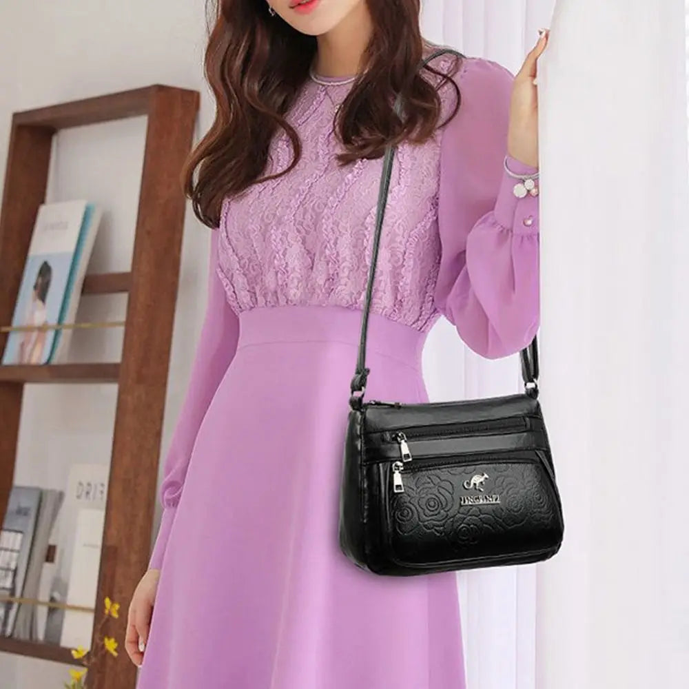 Women's Bag Middle-aged Bag Mother's Bag Fashion Multi-layer Large Capacity Single Shoulder Mother-in-law Buy Vegetable Bag - Tasawoq