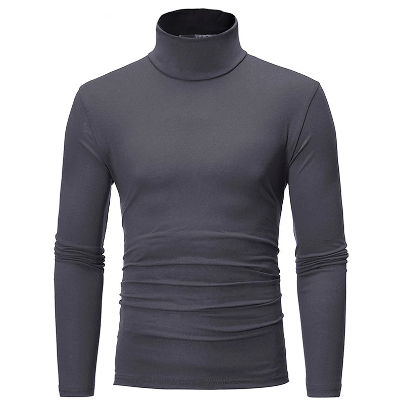 Thermal Underwear Tops Men Winter Clothes Thermal Shirt Autumn Men's Winter Tights High Neck Thin Slim Fit Long Sleeve T-shirt - Tasawoq