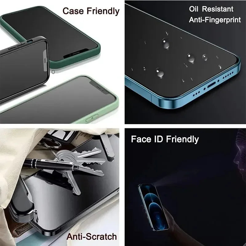 1-5Pcs Privacy Screen Protector for iPhone 14 13 12 11 15 Pro Max Mini 7 8 Plus Anti-spy Glass for IPhone 15 PRO X XR XS MAX SE