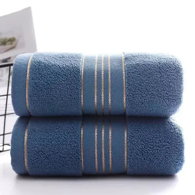 2 Towels Thickened Absorbent Towel Pure Cotton Quick Absorbent Soft Quick Dry Thickened Face Towel - Tasawoq