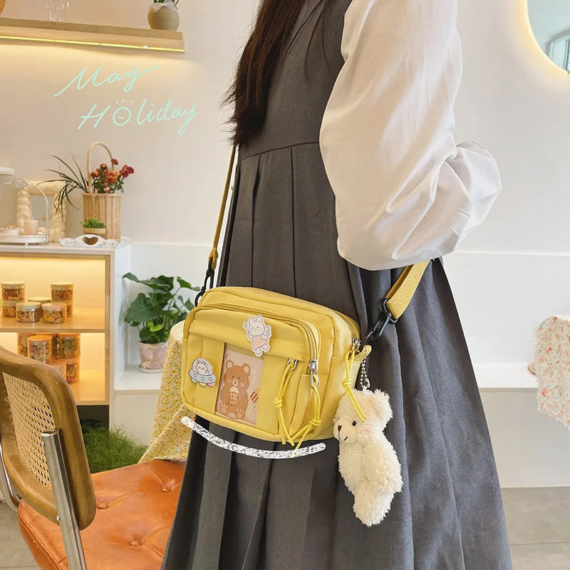 New Kawaii Bag Girls 2025 New JK Transparent Bag Small Crossbody Bag For Women Purses and Handbags Shoulder Bag Itabag Bolso - Tasawoq