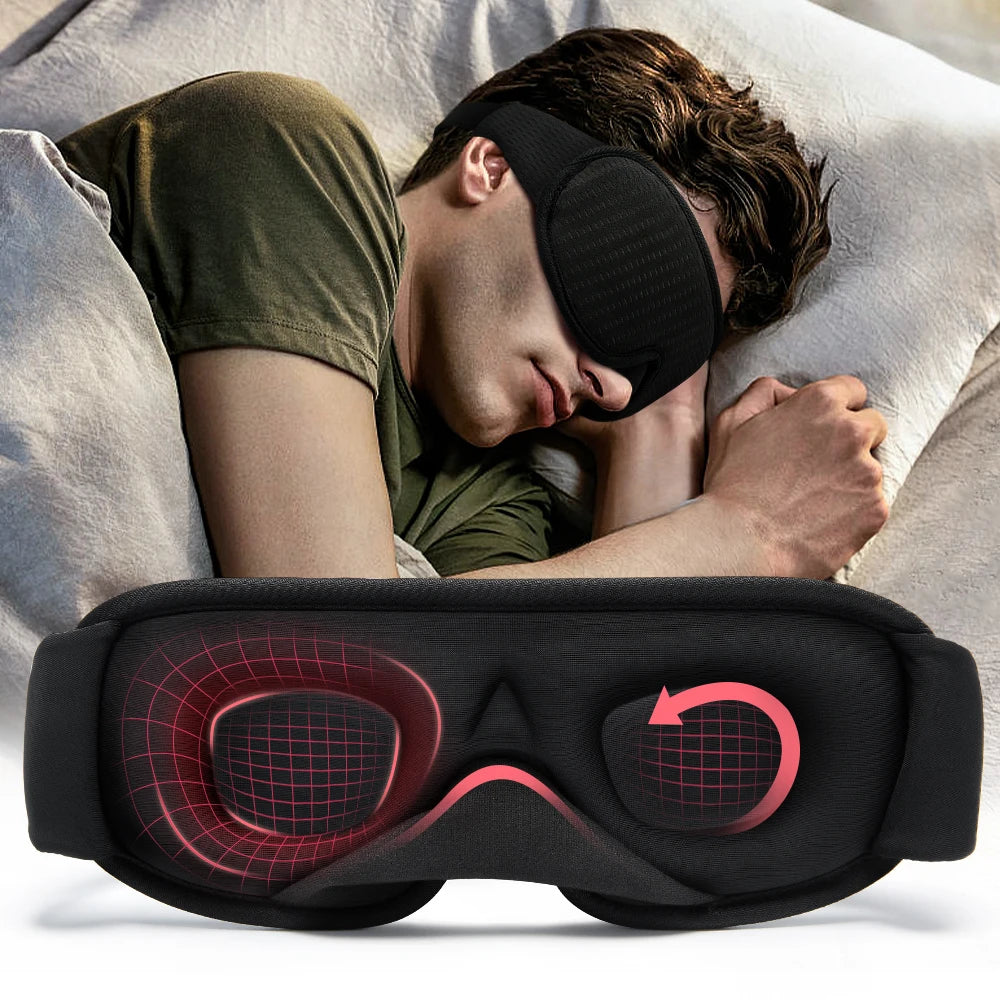 3D Sleeping Mask Block Out Light Sleep Mask For Eyes Soft Sleeping Aid Eye Mask for Travel Eyeshade Night Breathable Slaapmasker - Tasawoq