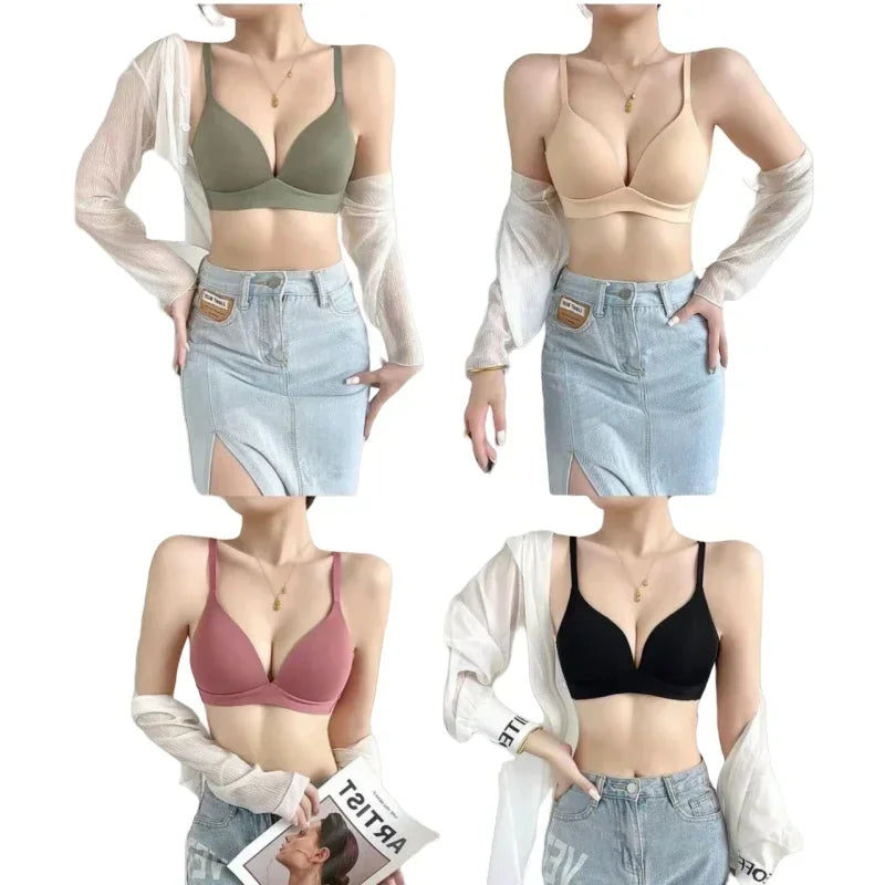 FallSweet Women Push Up Bra Girls Seamless Bras Japanese Style Wireless Underwear No Steel Ring Bralette Sexy Female Lingerie - Tasawoq