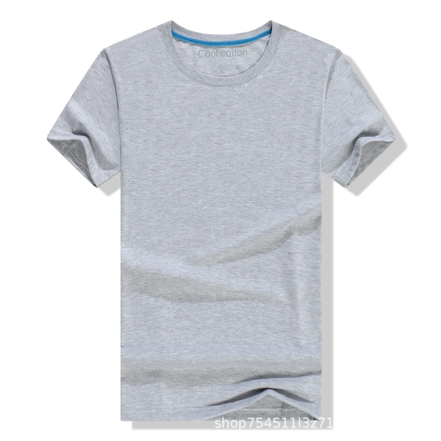 2025 Brand New 100% Cotton Mens T-shirt Pure Color Men T Shirts Round Collar Short-Sleeve Man T-shirt Top Tees For Male Clothes