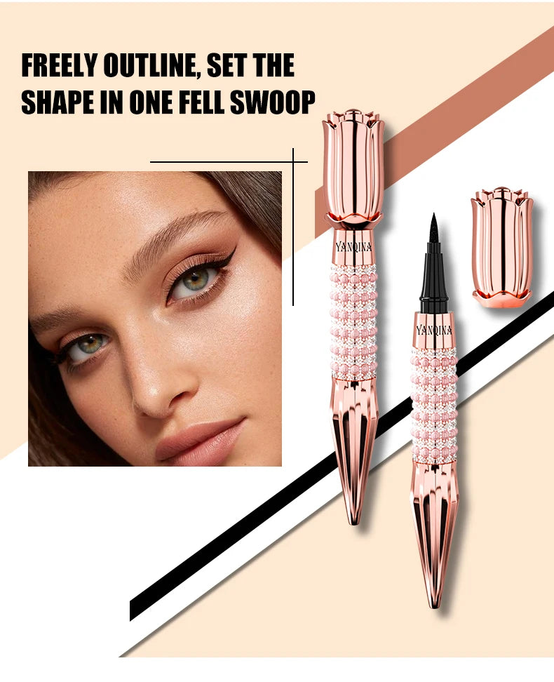 Liquid Eyeliner Pen Waterproof Black Long-Lasting Eye Liner Pencil Thick Quick-Dry Cosmetics Makeup Tool - Tasawoq