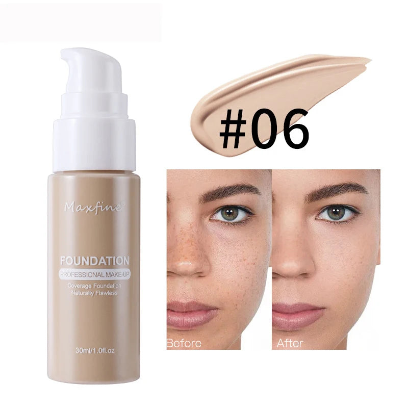 Liquid Foundation Effective Concealer Waterproof Sweat-resistant Makeup Professional Cosmetics - Tasawoq