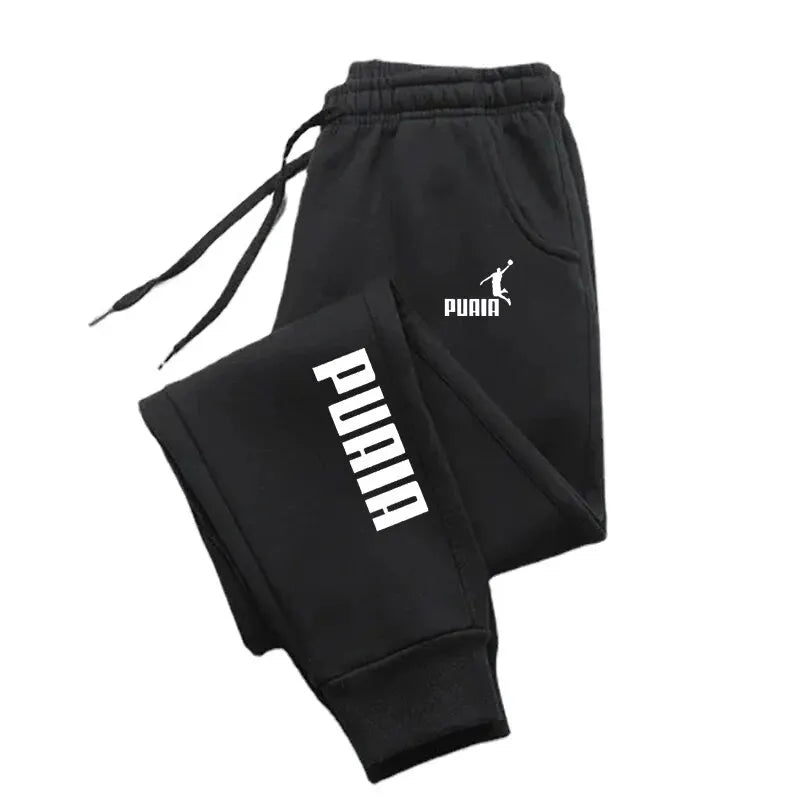 PUAIA Print Men's Pants Autumn/Winter New Sport Jogging Trousers Fitness Loose Fit Clothing Solid Color Outfit Streetwear Pants - Tasawoq