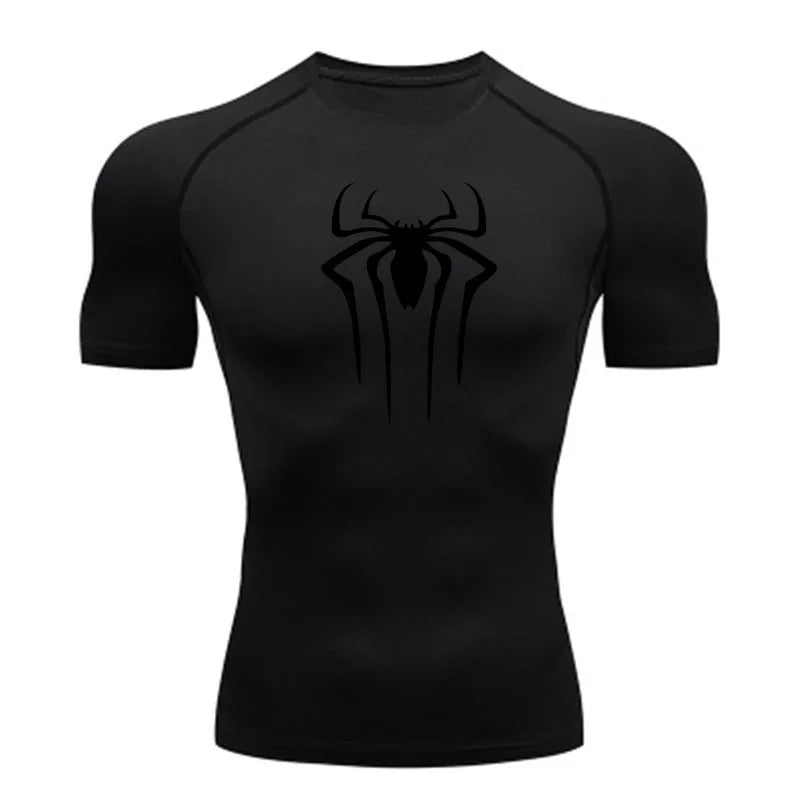New Compression Shirt Men Fitness Gym Super Hero Sport Running T-Shirt Rashgard Tops Tee Quick Dry Short Sleeve T-Shirt For Men - Tasawoq