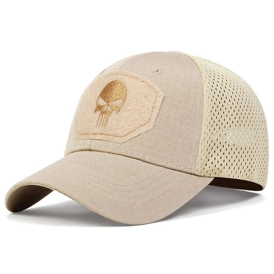 2025 NEW Skull Embroidered Top with Patch Breathable Baseball Caps Spring and Autumn Outdoor Adjustable Casual Hat Sunscreen Hat - Tasawoq