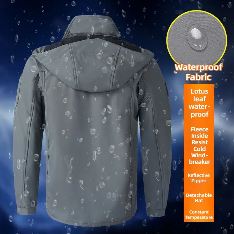 Men's Thicken Warm Jacket Autumn Winter Coats Outdoor Jackets Ski Climbing Windbreaker Waterproof Puffer Jacket Men - Tasawoq