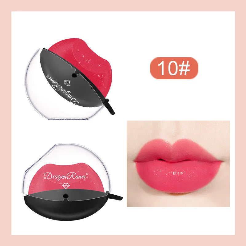 12-color lazy lip-shaped pearlescent fine glitter lipstick that is not easy to fade, warm and moisturizing, color-changing lazy - Tasawoq