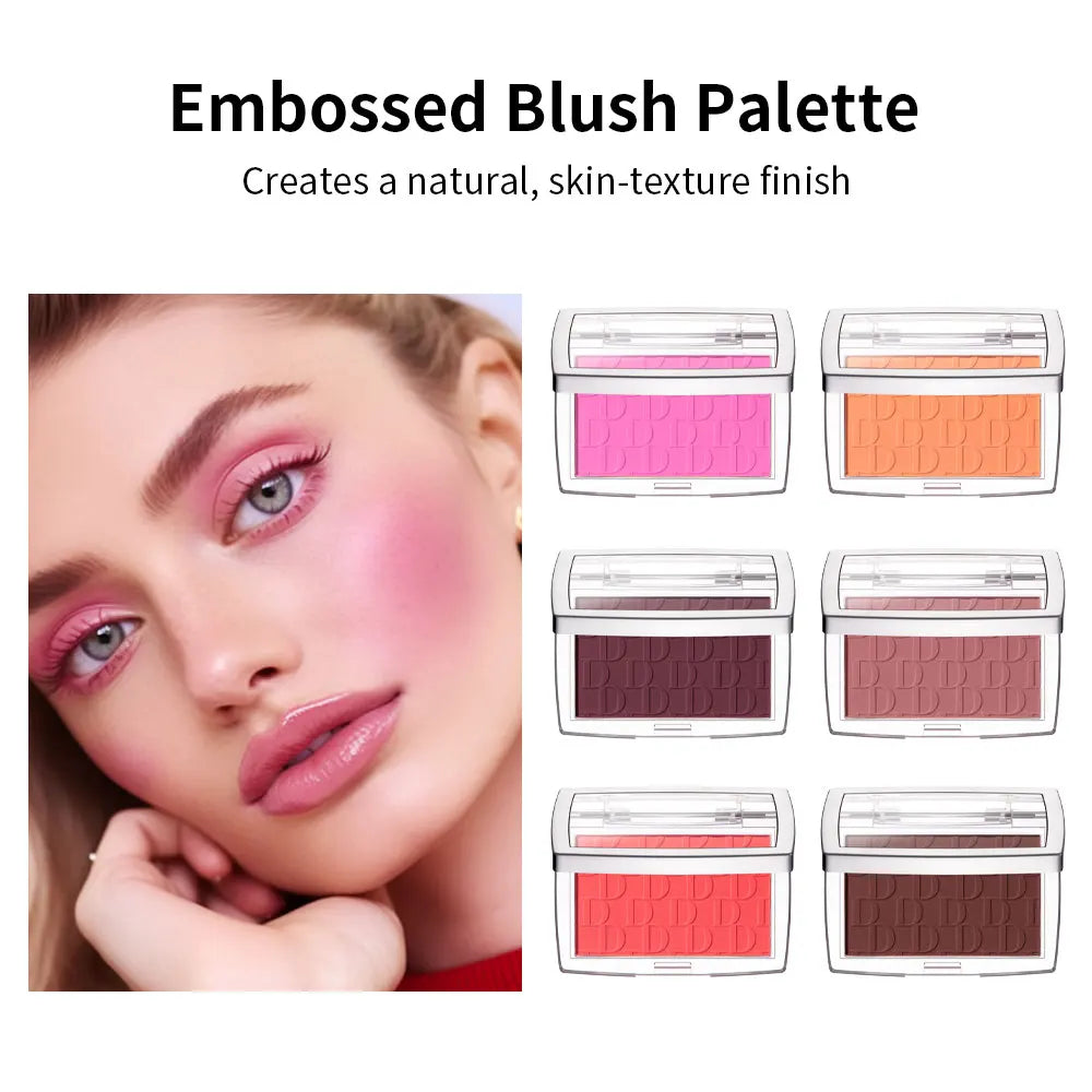 Blush Matte Natural Cheek Tint Brighten Face Waterproof Face Contouring Cosmetics Blush Powder Soft Female Makeup For Cheeks - Tasawoq