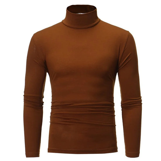 Thermal Underwear Tops Men Winter Clothes Thermal Shirt Autumn Men's Winter Tights High Neck Thin Slim Fit Long Sleeve T-shirt - Tasawoq