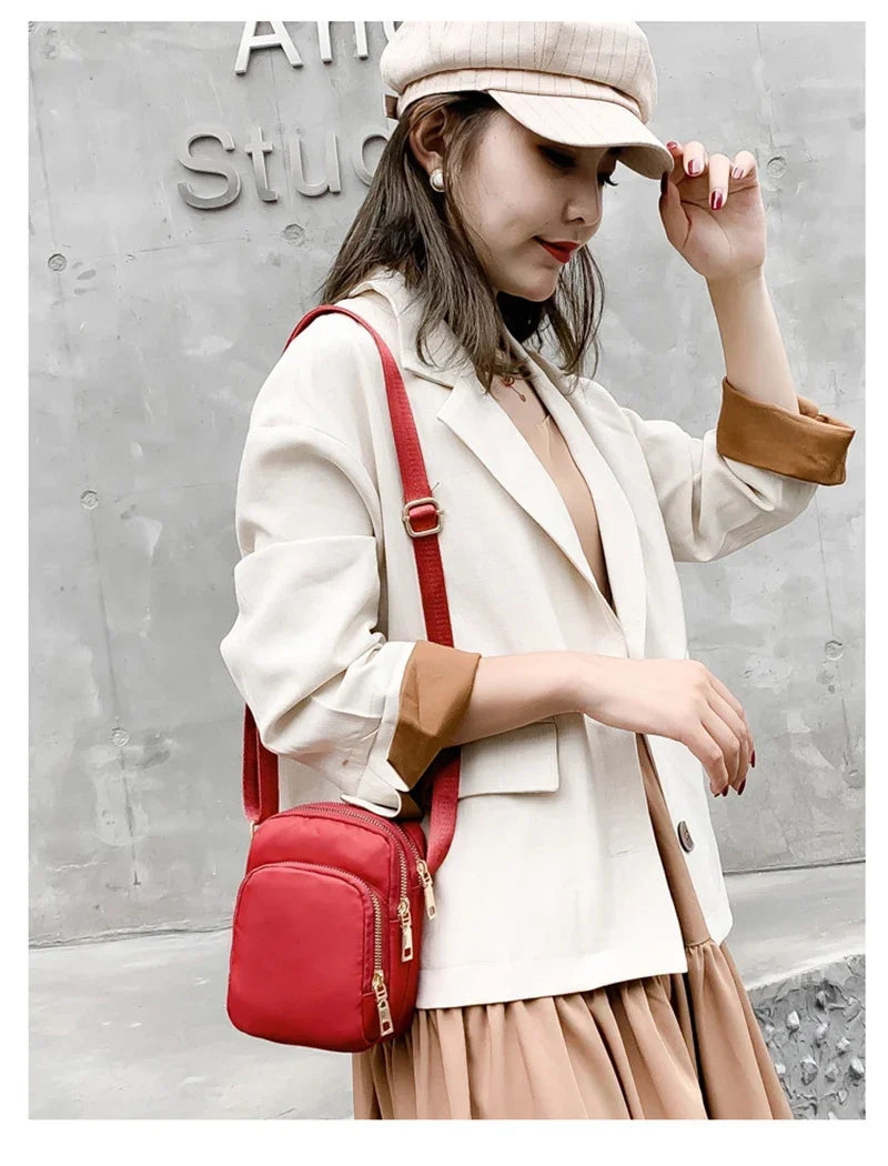 Women Bag Waterproof Shoulder Bag Crossbody Zipper Mobile Phone Lady Female Multifunction Handbag Wrist Purse Womens Pouch - Tasawoq