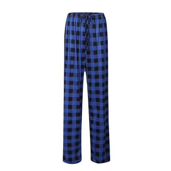 Women Christmas Pajama pants Autumn Winter Plaid Printed Pants Fashion Casual Wide Leg Pants Clothing Streetwear - Tasawoq