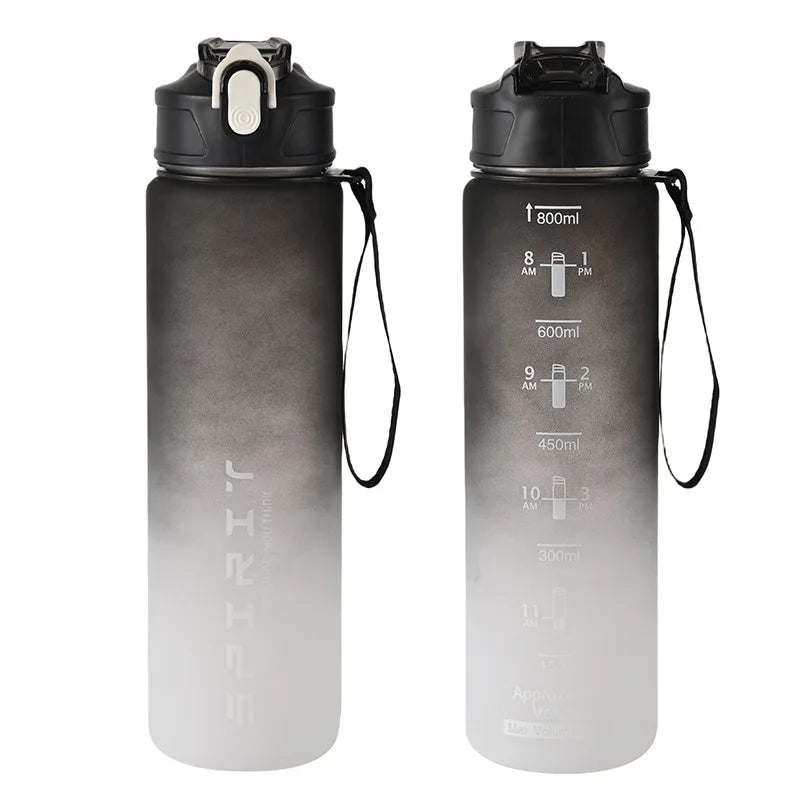 1PCS 800ML Large Capacity Sports Water Bottle Leak Proof Colorful Plastic Cup Drinking Outdoor Travel Portable Gym Fitness Jugs - Tasawoq