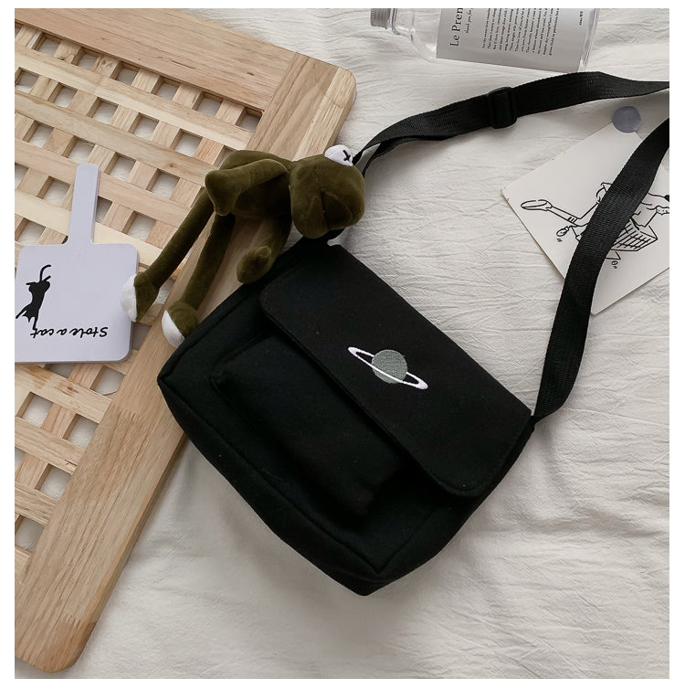 Casual Collage Student Messenger Bag Women Small Bag Canvas Shoulder Bag For Women Print Crossbody Bags Bolsas Sac - Tasawoq
