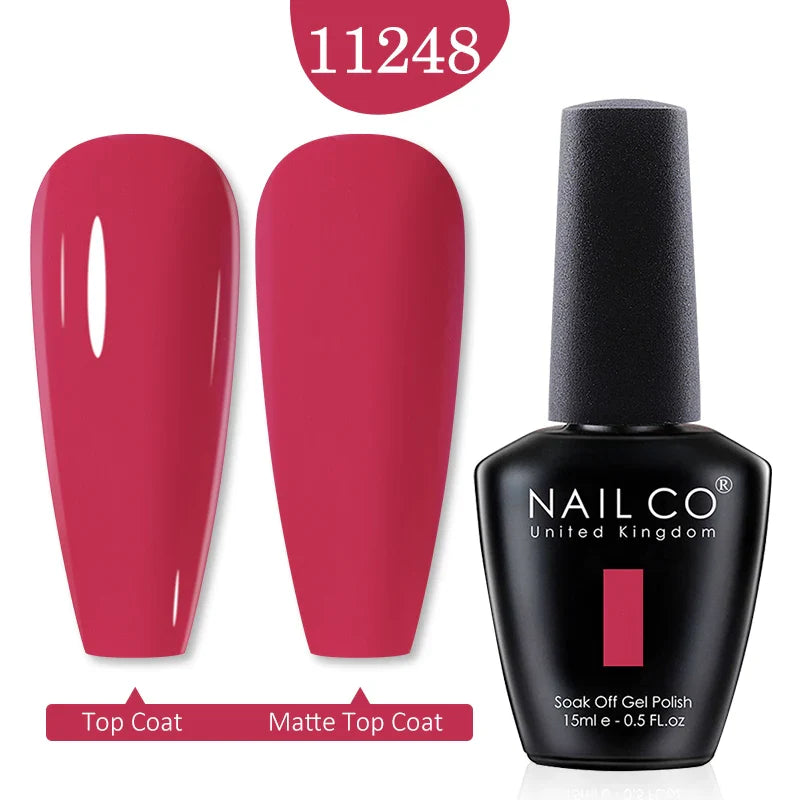 NAILCO Red Colors Series 15ML Nail Gel Polish Nail Supplies Semi Permanent For Nail Art Manicure Soak Off LED UV Hybrid Varnish - Tasawoq