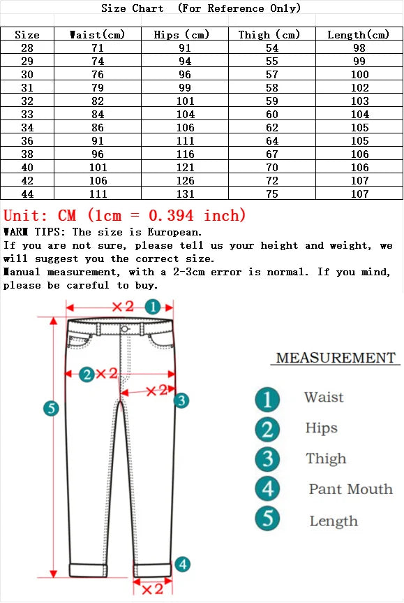 Fashion Loose Straight Business Casual Stretch Denim Pants Male Brand Trousers 3 Colors Plus Size Mens Clothing Slim Jeans 28-44 - Tasawoq