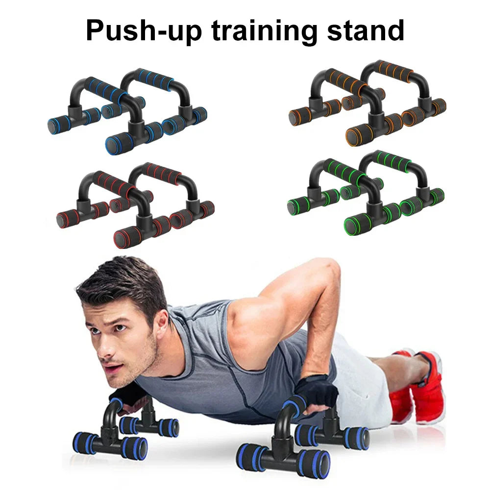 1pair U-shaped Push-up Rack Fitness Equipment Hand Sponge Grip Muscle Training Push Up Bar Chest Home Gym Body Building - Tasawoq