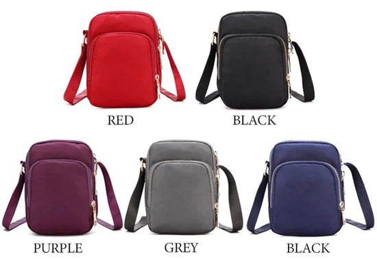 Women Bag Waterproof Shoulder Bag Crossbody Zipper Mobile Phone Lady Female Multifunction Handbag Wrist Purse Womens Pouch - Tasawoq