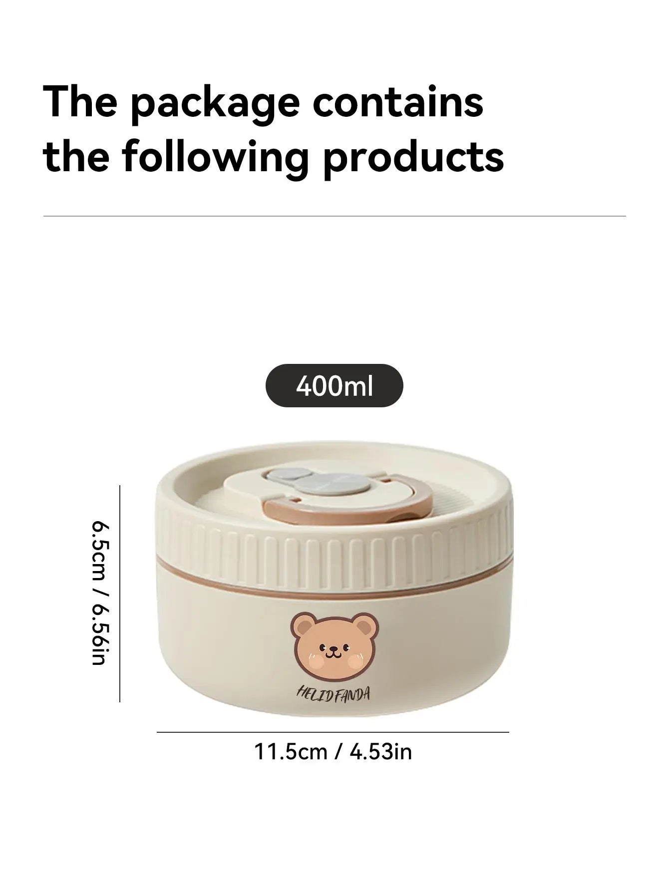 WORTHBUY Cute Bear 304 Stainless Steel Thermal Lunch Box For Kids Adults Portable Microwave Bento Box Leak Proof Food Container