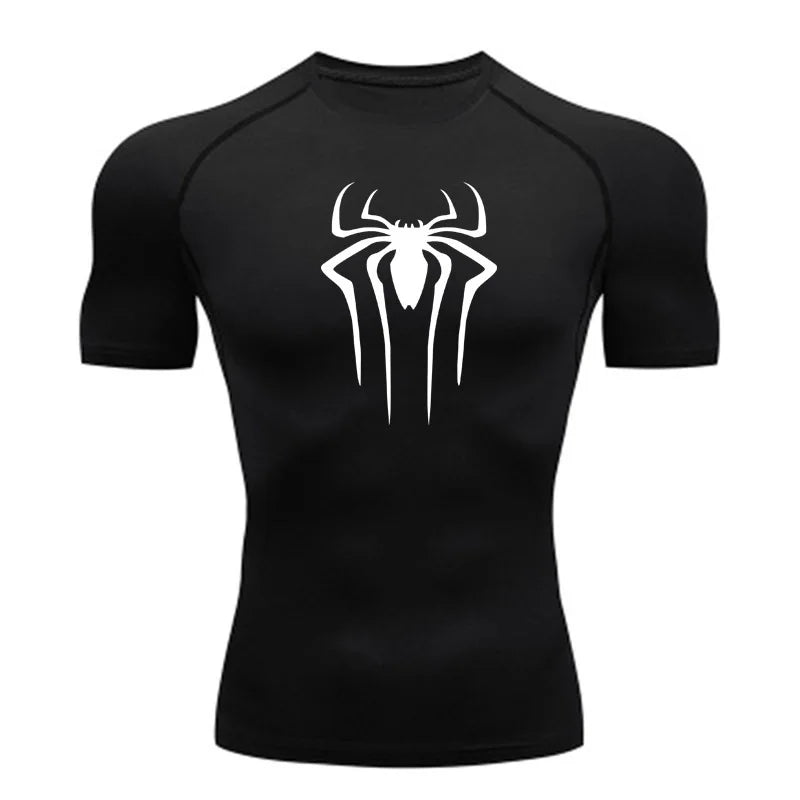 New Compression Shirt Men Fitness Gym Super Hero Sport Running T-Shirt Rashgard Tops Tee Quick Dry Short Sleeve T-Shirt For Men - Tasawoq