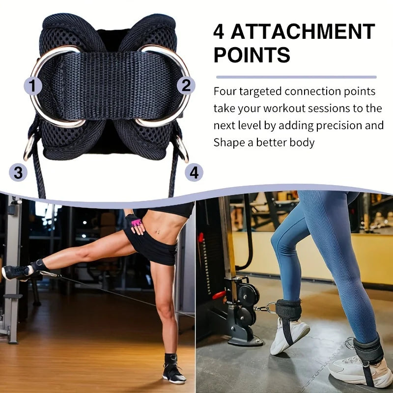 1PC Padded Ankle Straps Ankle Straps for Cable Machines Double D-Ring Fitness Ankle Cuffs for Gym Workouts Rebate Leg Extensions - Tasawoq