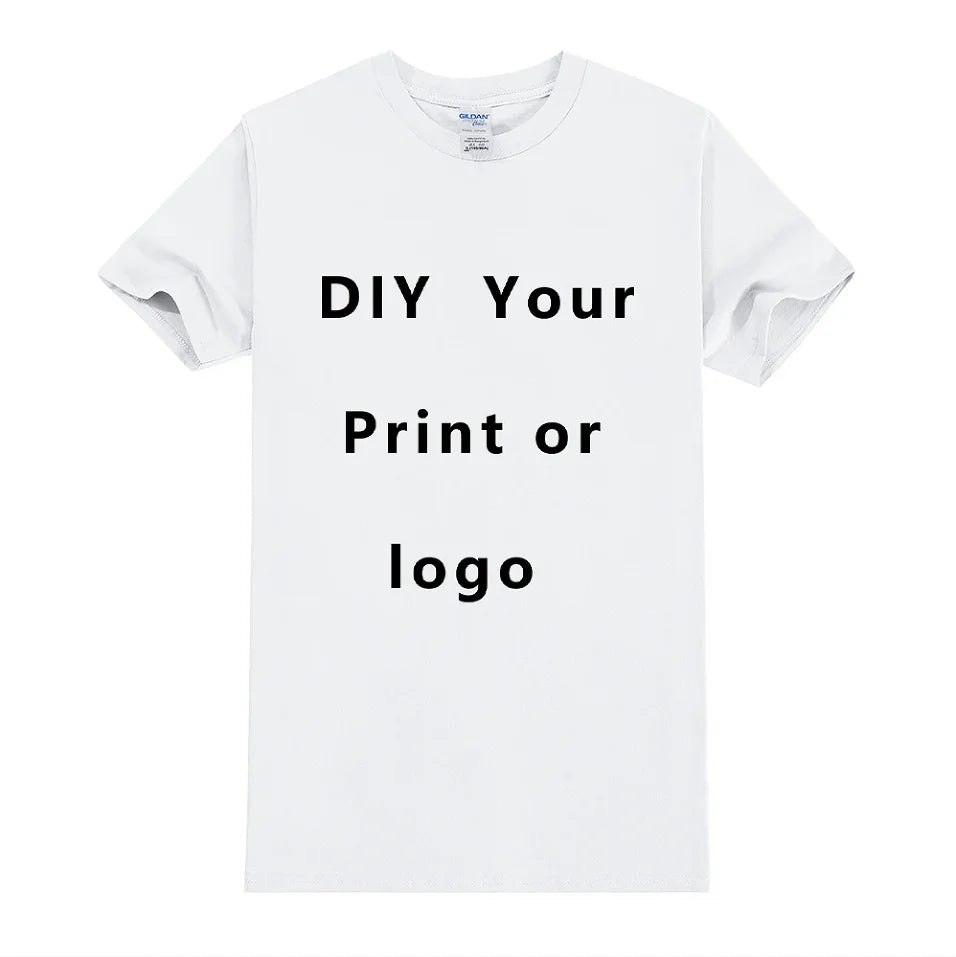 Custom T shirt Women Men Customised Printed 100% Cotton Short Sleeve Your Logo Photo Brand Text Tee Personalize Graphic Clothing - Tasawoq