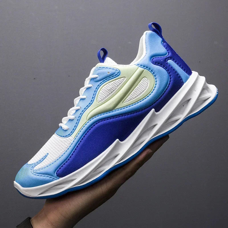 New Trendy Men's Sports Shoes Cushion Running Sneakers Outdoor Leisure Walking Jogging Trainers Soft Sole Breathable Footwear - Tasawoq