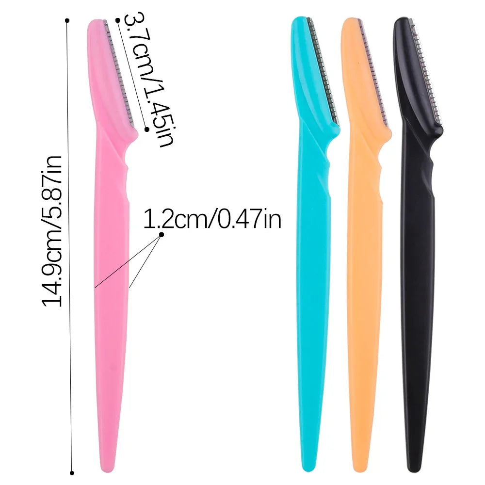 3/4/10Pcs Eyebrow Trimmer Face Blade Shaver Portable Eye Brow Epilation Hair Removal Safety Eyebrow Cutting Woman Makeup Tools - Tasawoq
