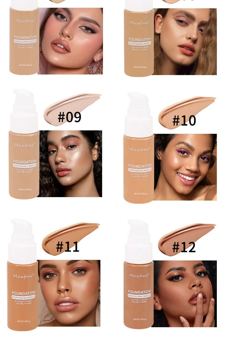 Liquid Foundation Effective Concealer Waterproof Sweat-resistant Makeup Professional Cosmetics - Tasawoq