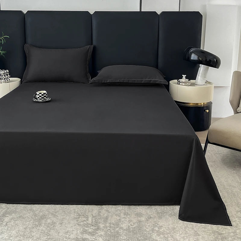 One Solid Color Simple Sheet Machine Washable Single Double Bed Linen Student Dormitory Sheet (pillowcase Not Included)