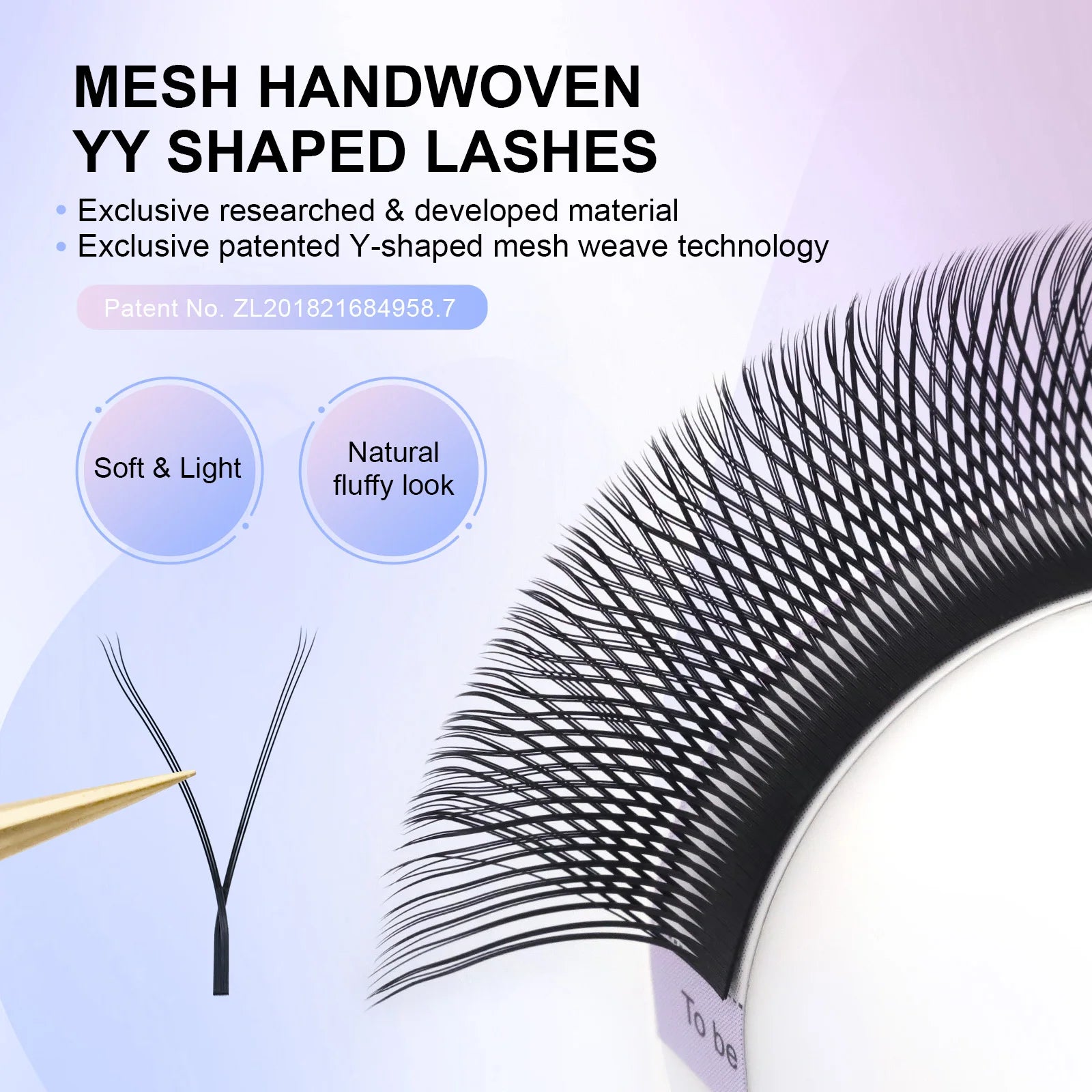 NAGARAKU YY Shape Double/Three Split Tips Triple Top Interlaced Root Eyelash Extensions Eyelashes - Tasawoq