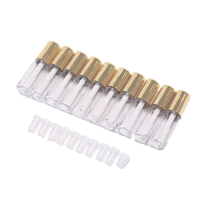 10pcs 1.2ML Empty Lip Gloss Tube Plastic Refillable Bottles Liquid Lipstick Container lipgloss Sample Bottle - Tasawoq
